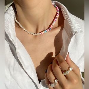 🎁🎉🚀 Handmade real pearl necklace. NWOT